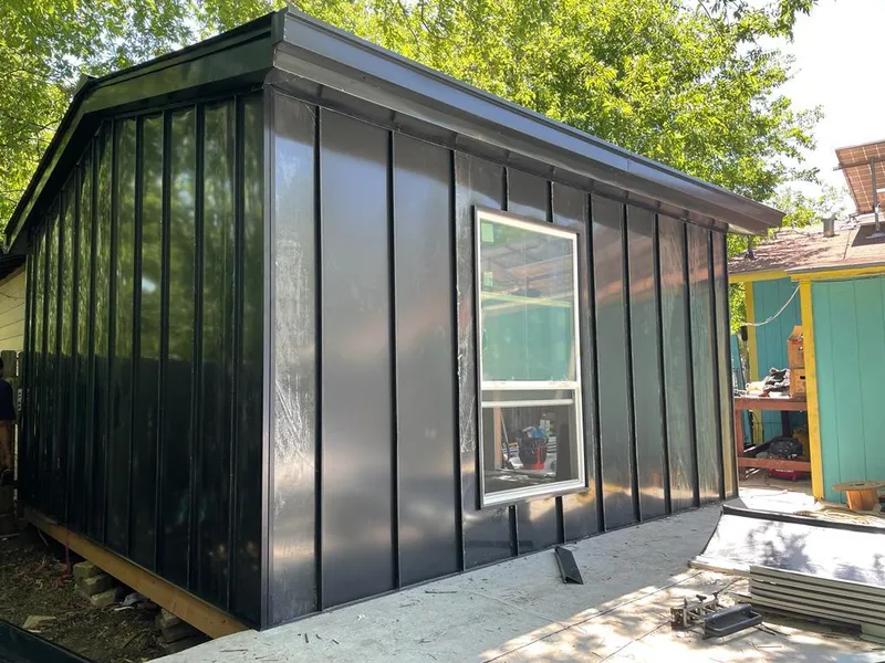 Black standing seam metal wall panels for Roof Inspection in Banning